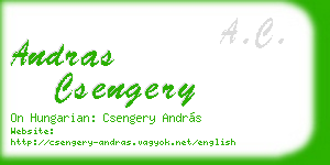 andras csengery business card
